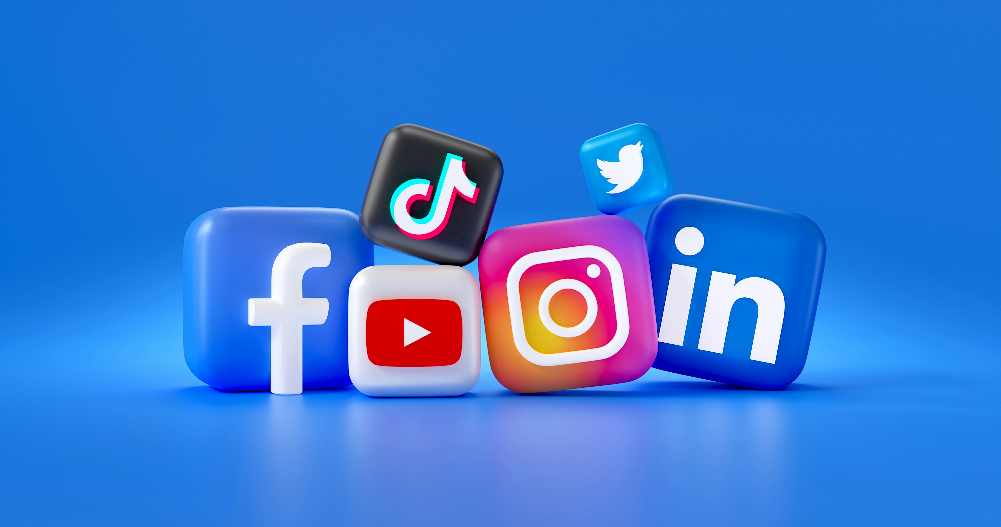 A group of different social media logos